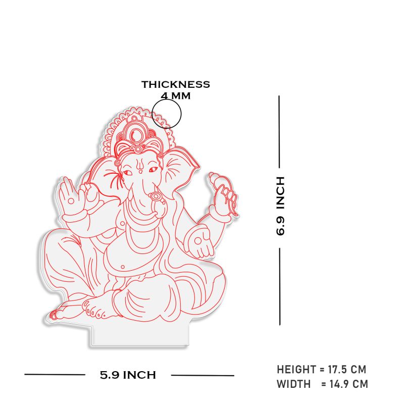 The Lord Ganesha Night lamp Warm White Led Light  Decoration Light Gift for Diwali